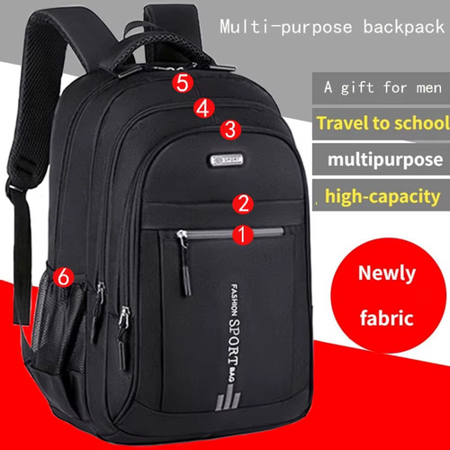 Black backpack rucksack - rucksack, large