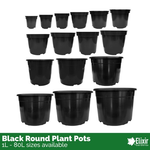 Black recycled plastic - recycled, plant