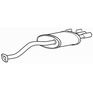 Rear exhaust silencer back box - exhaust,