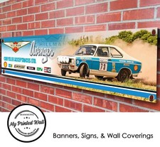 Hillman Avenger Rally Car PVC Banner for Garage, Workshop etc