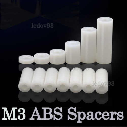 3mm white abs plastic - m3,