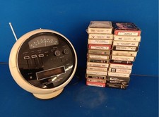 Vintage Weltron 2001 8 Track Player  Space Ball AM/FM Radio & 26 8 Tracks