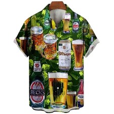 Mens Button Down Shirts Beer