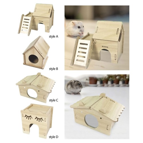 Wooden hamster house - house,