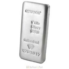 Metalor 1 Kilo Silver Bullion Bar