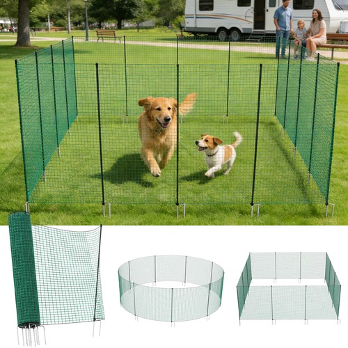 Barrier mesh fence - mesh, green