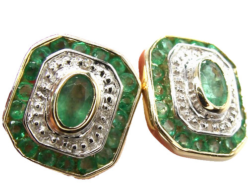 9ct gold emerald diamond