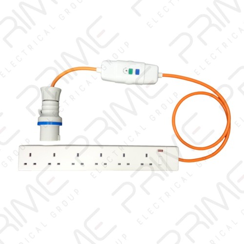Orange caravan hook - up, /
