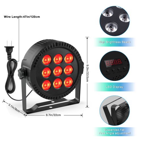 135w 9led par can light - 135w,