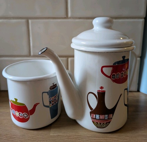 Small painted enamel coffee - painted,