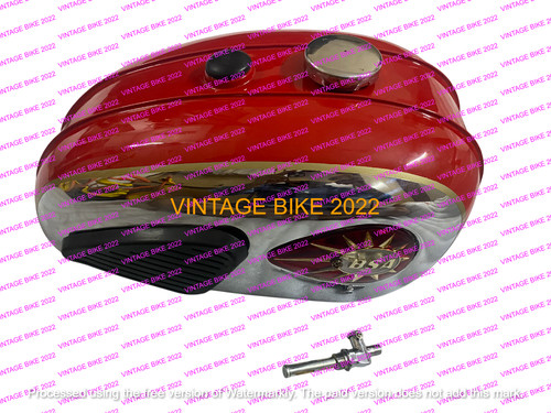 Bsa c15 red painted - bsa, chrome