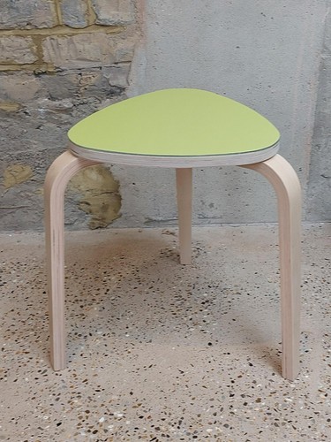 Stacking stool wooden linoleum - wooden,