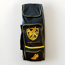 GSG 2025 Black Extra Large Duffle Cricket Kit Bag With Wheels - Adult