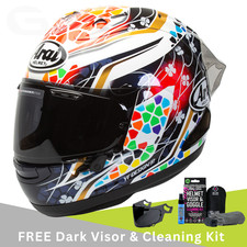 Arai RX-7V Evo Nakagami GP2 Motorcycle Motorbike Road Race Helmet & Free Dark Vi