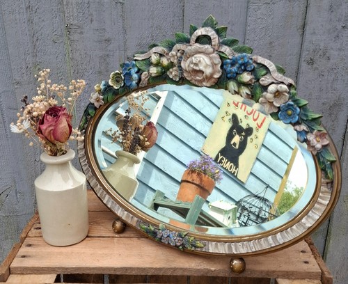 Antique 1920 barbola floral - barbola,