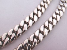 925 Sterling Silver Curb Chain/ KIHEI Necklaces. 87g- 94g, 45cm, 18"