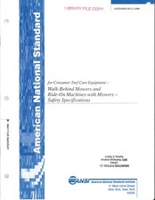 ANSI / OPEI B71.1 - 1990 - Walk-Behind Mowers and Ride-On Machines with Mowers