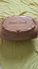Vintage Bockling Bread Crock Made In Italy Terracotta Clay Design On Lid VGC