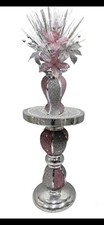 PINK SILVER TABLE AND VASE