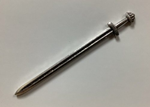 Viking sword silver pewter - sword, pin