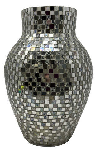 Silver mirrored mosaic - silver,