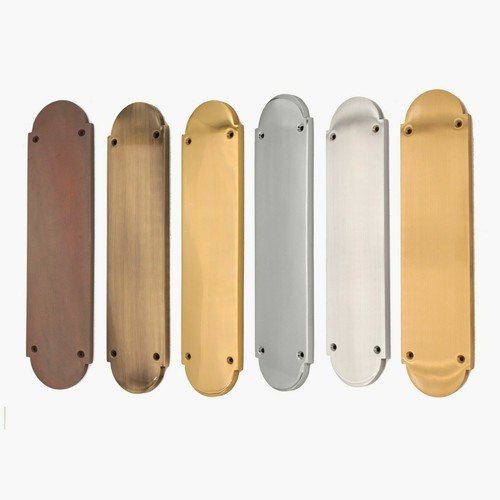 Victorian brass oval push - brass,