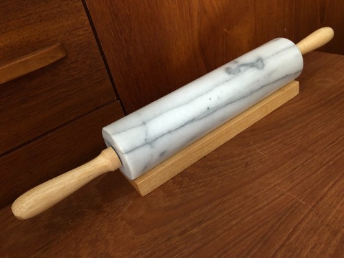 White marble rolling pin - rolling, 10