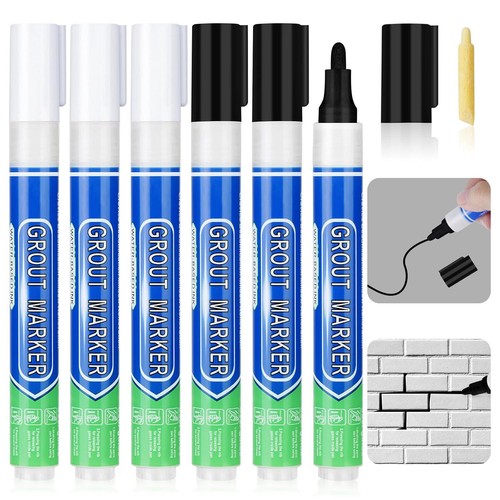 6pcs grout pen white and - 6pcs,