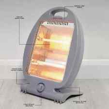 Portable Electric Heater Halogen 800W Instant Heat Quartz Adjustable Temperature