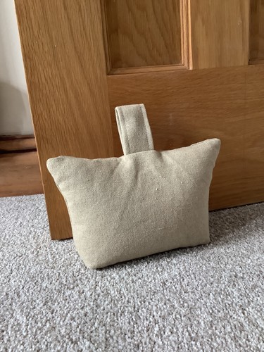 Handmade door stop beige - door,