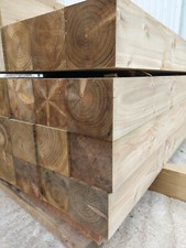 Treated Wooden Gate Fence Posts PAR Planned All Round 8ft (2.4m) 6" x 6" 