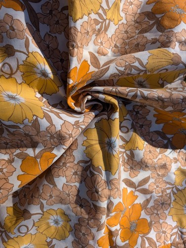 Vintage floral fabric 60s - vintage,