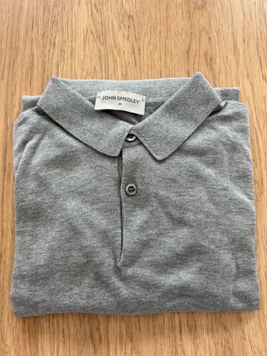 John smedley grey polo shirt - john,