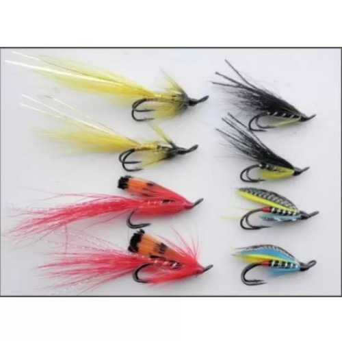 Double salmon flies - double,