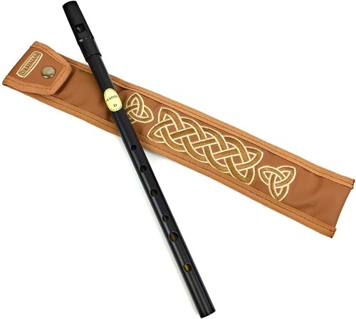 Black tin whistle - tin, key