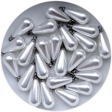 White Teardrop Pearl Beads-