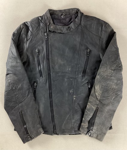 Vintage leather biker jacket - leather,