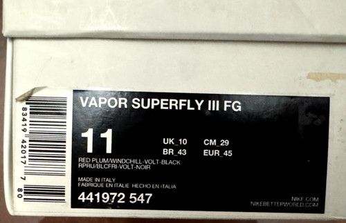 Nike vapor superfly iii - nike, fg
