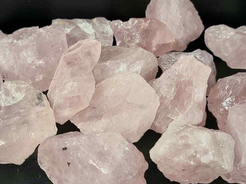 Small raw rose quartz - , crystal