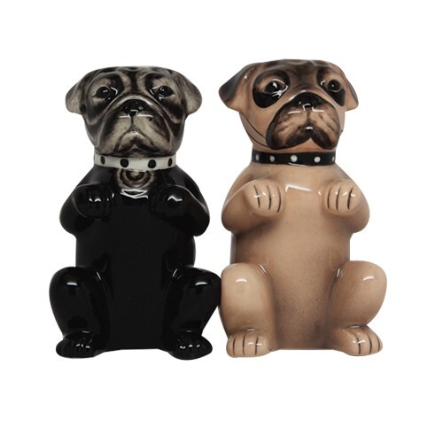 Pugs ceramic salt and - pt,
