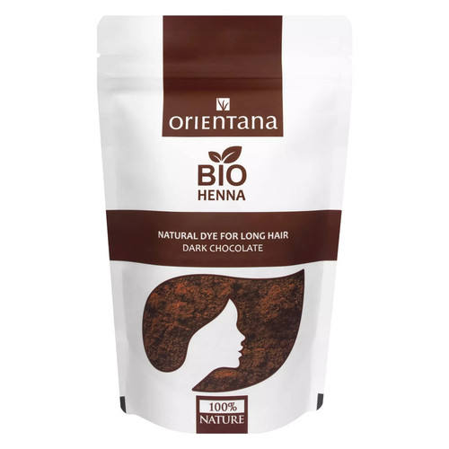 Dark brown bio henna long - henna, hair