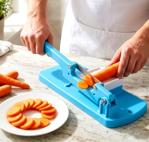 Manual food slicer - food, lever
