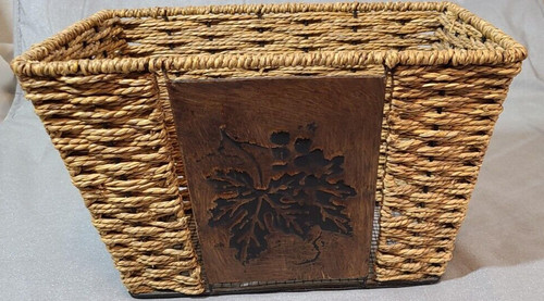 Wicker basket with - , metal