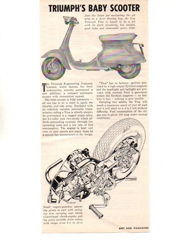 1962 triumph tina scooter - 1962,