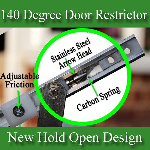 Upvc door restrictor arm stay - door,