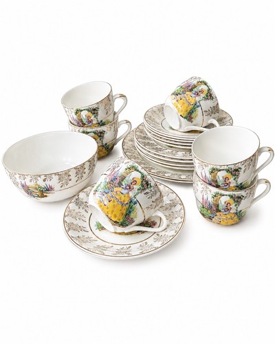 Vintage crinoline lady - tea, set
