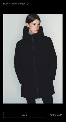 Zara hooded anorak water - water, wind