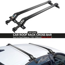No Rail Universal Lockable Aluminium Car Roof Rack Bars Anti Theft Carrier