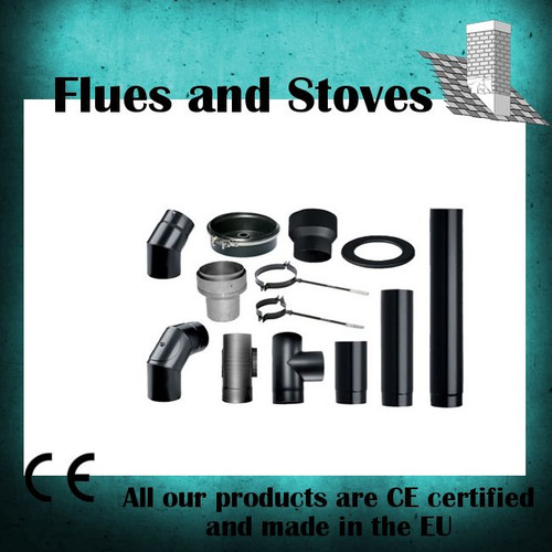 Flue pipe for wood burner - flue, 5"