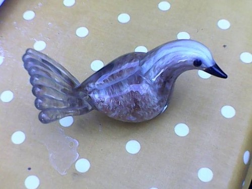 Murano glass dove paperwight - glass,